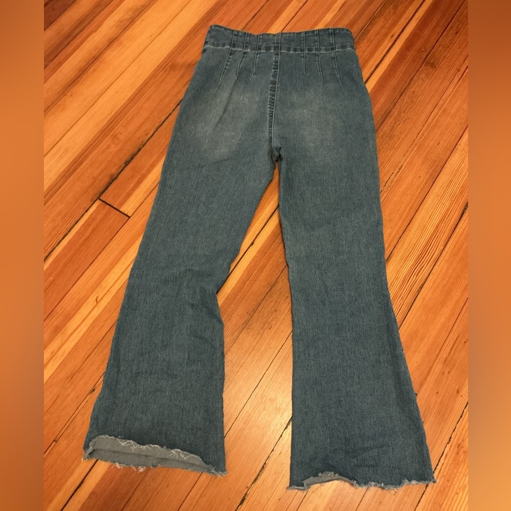 Vintage Y2K High waist Bare back wide leg jeans
